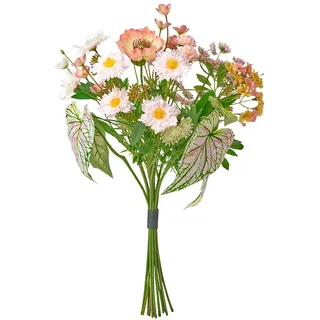 IKEA SMYCKA Kunstblumenstrauß drinnen/draußen/rosa/weiß