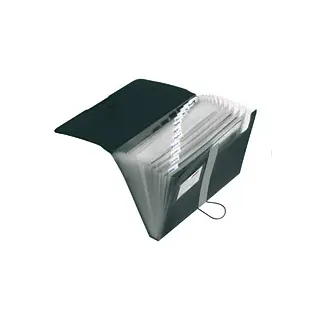 Herlitz Fächermappe A4 PP 12 Fächer schwarz