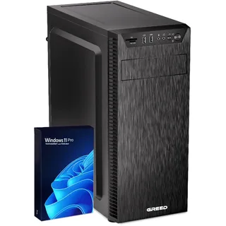 GREED® Basic 7 PC mit Intel Core i5 6500 - Schneller Rechner + Computer für Büro & Home Office mit 3,6 GHZ, 8GB DDR4 RAM/Arbeitsspeicher - 512 GB SSD - DVD+RW - WLAN, inkl. Windows 11 Pro