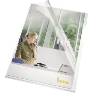 BENE Sichthüllen DIN A4 transparent genarbt 0,11 mm