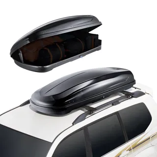 Vevor Dachgepäckträger Gepäckaufbewahrungsbox 220L ABS SUVs Autos Schwarz