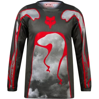 Fox 180 Atlas Jugend Motocross Jersey, grau/rot, M