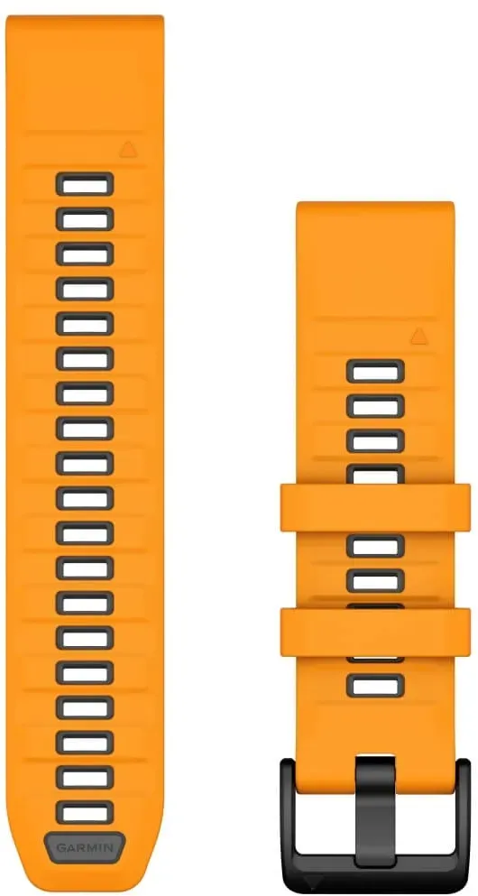 Garmin Quickfit Silikon Armband 22mm Spark-Orange-Graphit fenix 8 47mm u.a. Spark-Orange/Graphit 