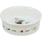 TRIXIE Napf, Comic-Katze mit Maus, Keramik, 0,2 l / Ø 12 cm, weiß