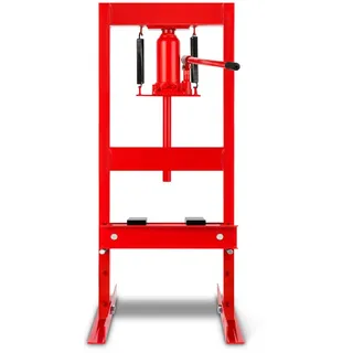 Eberth Hydraulikpresse 6T Presse hydraulisch, 4-fach verstellbar, Arbeitshöhe 300 mm, Arbeitsbreite 330 mm, Gesamthöhe 9...