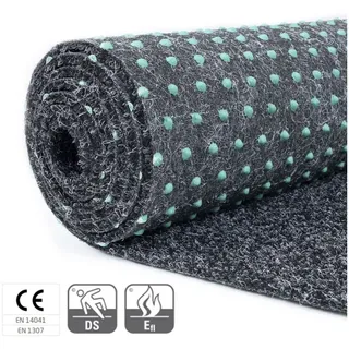 Carpeto Rugs Kunstrasen Balkon Teppich Wasserfest - Kunstrassenteppich Outdoor - Rasenteppich Balkon Meterware mit Noppen - Kunstgras Balkonteppich - Grau - 100 x 100 cm