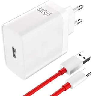 100W USB C Ladegerät mit 1M 8A Kable für Oneplus Nord 5 4 3 CE4 CE5 12 Pad USB C Ladekabel für Supervooc DashCharge Adapter USB Netzteil Schnellladegerät für OnePlus 13R 11 10 9 8 Pro 8T Open Buds