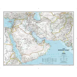 Middle East - Mittlerer Osten, laminiert: 1:6087000