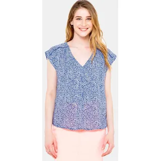 Blaue gemusterte Bluse CAMAIEU - S