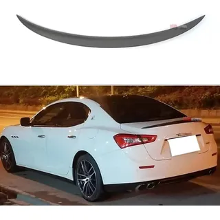 MAUWEY Heckspoiler Flügel Lippe für Maserati Ghibli 2014-2017,Dachspoilerflügel Heckspoiler,Carbon-Look