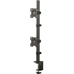 ONKRON Doppel Monitorhalterung für 2 Monitore 13-34", bis 8 kg, VESA 75x75 & 100x100, schwenkbar, drehbar, neigbar, Schwarz D208E