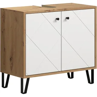 trendteam Waschbeckenunterschrank Touch Holzoptik Artisan-Eiche