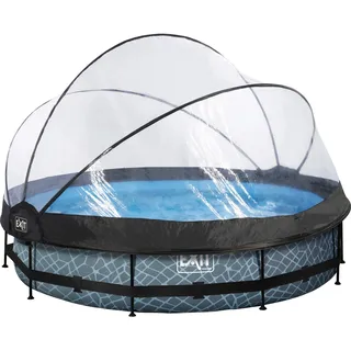 EXIT TOYS Stone Pool  360 x 76 cm inkl. Filterpumpe und Abdeckung