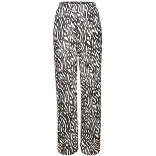 LASCANA Palazzohose Damen creme-graublau bedruckt Gr.36