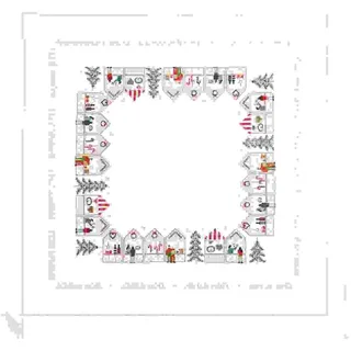 Rico Design Stickpackung Gezählter Kreuzstich, Decke Weihnachtsmarkt