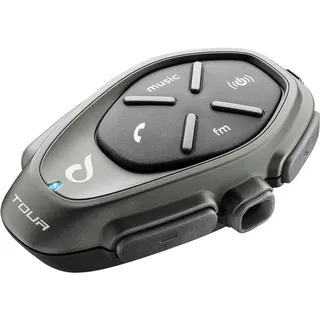 Interphone Tour - Einzelpack - Bluetooth-Kommunikationssystem für Motorräder - Bis zu 4 Reiters, 1,5Km Reichweite - 25 Std Sprechzeit Fastcharge - Radio - GPS - MP3 - Waterproof IP67