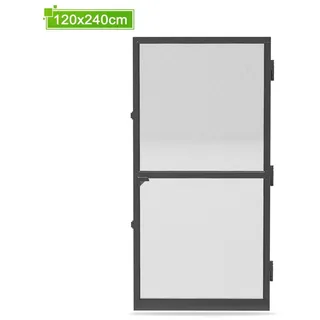 fivmen Fliegengitter Tür 120 x 240 cm Grau