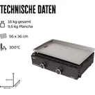 Grillfürst Plancha Grill - 2 Brenner mit insgesamt 7 kW und Edelstahl Plancha