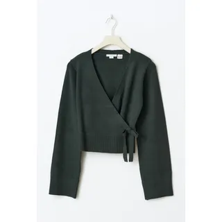 Gina Tricot - Y wrap cardigan - Oberteile - Grün - 158/164 - Mädchen - Grün - 158/164