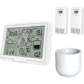 Miraval Design Funk-Wetterstation Weiß 2 Sensoren