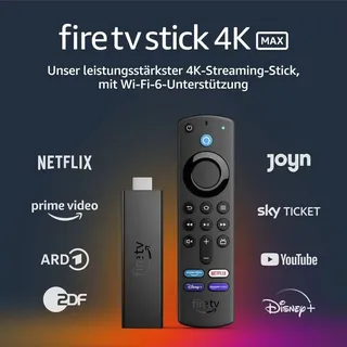 Fire TV Stick 4K Max mit Wi-Fi 6 und Alexa-Sprachfernbedienung (mit TV-Steuerungstasten)