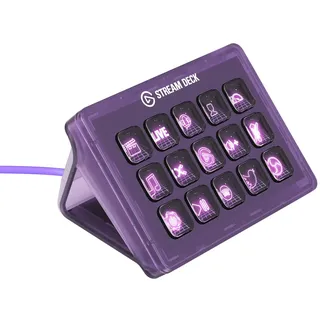 Elgato Stream Deck MK.2 Atomic Purple (Limitierte Auflage) – Studio-Controller, 15 Makrotasten, auslösen von Aktion in Apps und Software wie OBS, Twitch, YouTube und Anderen, für Mac und PC