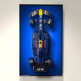 ICUANUTY Display-Wandtafel für Lego Technic Oracle Red Bull Racing RB20 F1 Car 42206–Wandhalterung Haken für Lego F1 Auto, Dekoration für Erwachsene (Modell Nicht enthalten!)