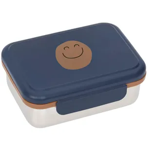 Lässig Kinder Brotdose Edelstahl Lunchbox Frühstücksbox Nachhaltig Kindergarten Schule/Lunchbox Stainless Steel Little Gang Smile navy