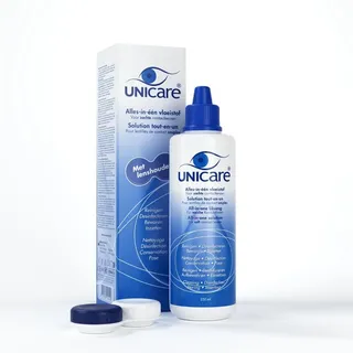 Unicare All-in-One-Lösung für weiche Linsen | 250 ML 6er-Pack | Schonend für die Augen mit minimalen Konservierungsstoffen | Empfindliche Augen | Reinigung, Desinfektion, Aufbewahrung, Einsetzen