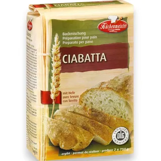 Backmischung Küchenmeister Ciabatta Brot Backmischung mit Hefe 1kg
