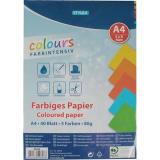 Stylex Kopierpapier, Papier farbig (80 g/m2, 40 Blatt 40818 A4,