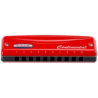VOX Continental Mundharmonika Type-2, C-Stimmung, 10 Tonlöcher, rot