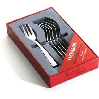 Mäser, Serie Lissabon, Kuchengabelset 6-teilig, Gabel-Set aus rostfreiem Edelstahl 18/0 2.0 mm