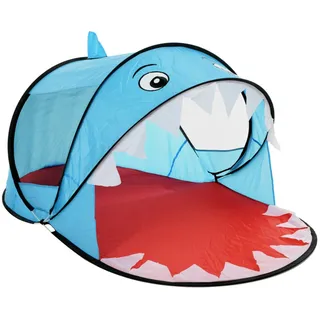 Mojawo Kinder Pop-Up Strandmuschel Strandzelt Sichtschutz Zelt Blau UV 50+