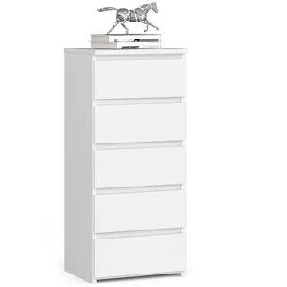akord furniture factory AKORD CL5 Weiß 40 cm 5 Schubladen B40 x H92 x T35 cm - Weiß