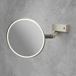 viverso Zoom me Kosmetikspiegel mit 5-facher Vergrößerung, Beleuchtung mit einstellbarer Farbtemperatur, Akku mit USB C Eingang, VM6401BN,