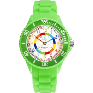 Alienwork Kids Lernuhr 0 mm Silikonarmband Mehrfarbig
