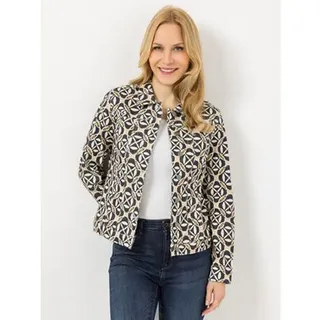 EVA LUTZ Jacke Knopfleiste gemustert figurbetont