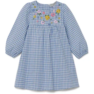 Tchibo - Kinder-Webkleid - Mädchen - Gr. 98/104 - blau/kariert