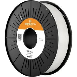 bedrock 3d TPU-2101a075 TPU 85A 1.75 mm 750 g Filament TPU 1.75 mm 750 g), Natur 1 St.