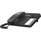 Gigaset DESK 600 black corded desk and wall phone 7 direct dial keys phone book Hearing aid compatib, Telefon, Schwarz