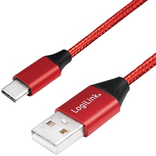 Logilink USB 2.0 Anschlusskabel, USB (Typ A) zu USB (Typ C) rot,