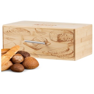 Ecosa Brotbox aus nachhaltigem Bambus Brotkasten Brotaufbewahrung Brotkiste Aufbewahrungsbox Brotkorb