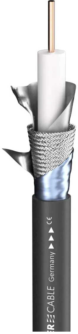 Videokabel (RG11/U) SC- Vector Plus RCB RG11/U; 1 x 1,63; PVC Ø 10,10 mm; 75 O; schwarz