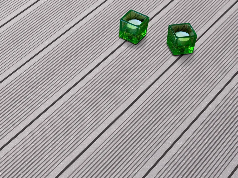 26x145 mm Kovalex® Exklusiv WPC-Terrassendiele, grau, gebürstet, Hohlkammerprofil Längen:1,00 bis 6,00m, Profil: grob/fein