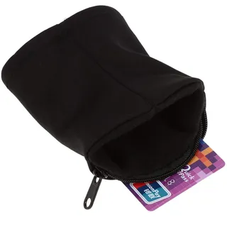 Sport Wrist Wallet, 5 Farben Outdoor Sport Running Jogging Übung Fitnessstudio Wrist Band Pouch Wristband Wallet(schwarz)