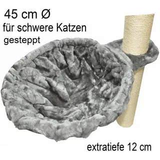nanook shop nanook Kratzbaum Liegemulde für schwere Katzen - Größe XXL - 45 cm Ø, Tiefe 12 cm - grau