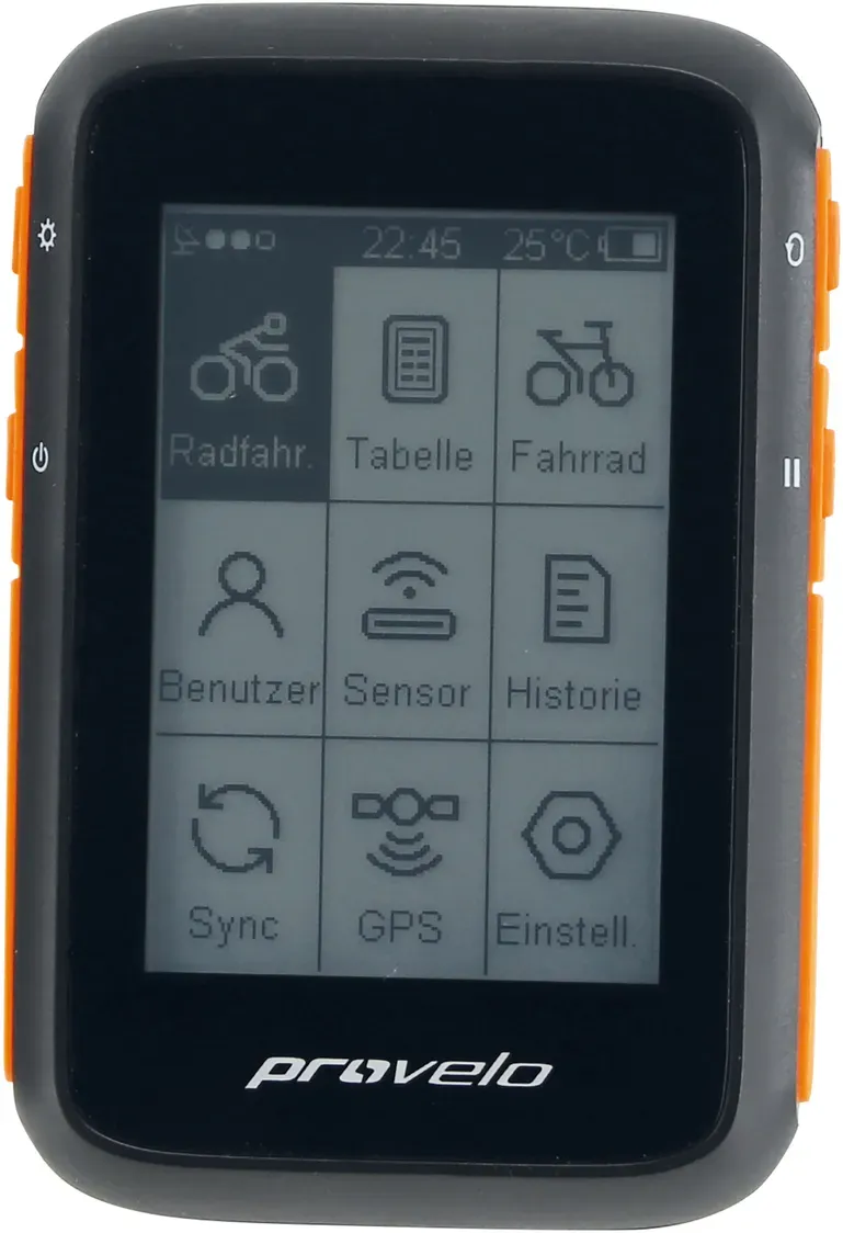 Fahrradcomputer PROVELO, GPS, Bluetooth