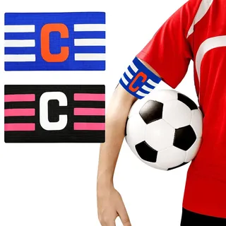 GHEART Kapitänsbinde, Spielführerbinde, Verstellbare Größe Elastische Fussball Armbinde Armbinde, Erwachsene und Junioren Kapitän Armband Fußball-Kapitänsarmbänder Teamsportzubehör,2PC