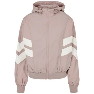 URBAN CLASSICS Crinkle Batwing Big Sweatshirt Pink / White 3XL